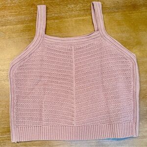 NWT Joie Crochet Cropped Tank Rose‎ Pink Size XL
